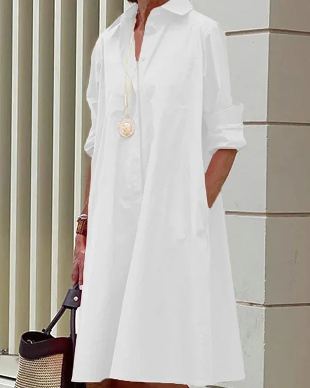 Vestido midi abotonado · Cuadros