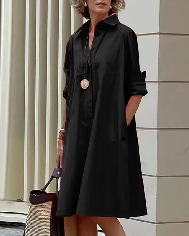Vestido midi abotonado · Degradado verde