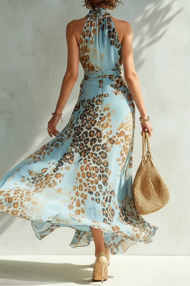 Vestido Largo de Estampado Animal de Sira Montero