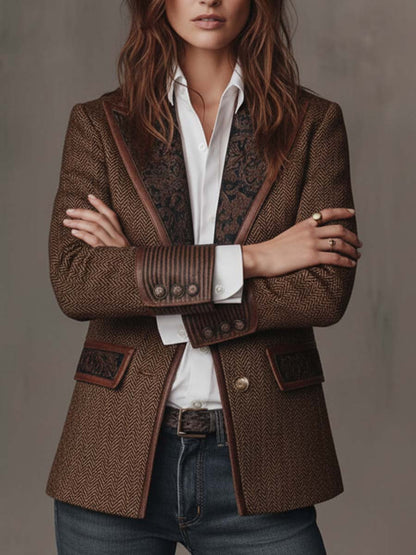 Blazer con Paneles en Espiga de Sira Montero