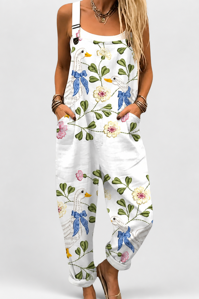 Peto estampado de pierna ancha