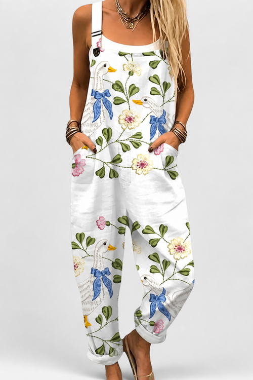 Peto estampado de pierna ancha
