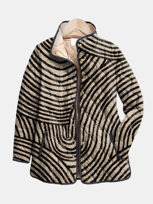 Chaqueta Acolchada de Círculos Retro de Sira Montero