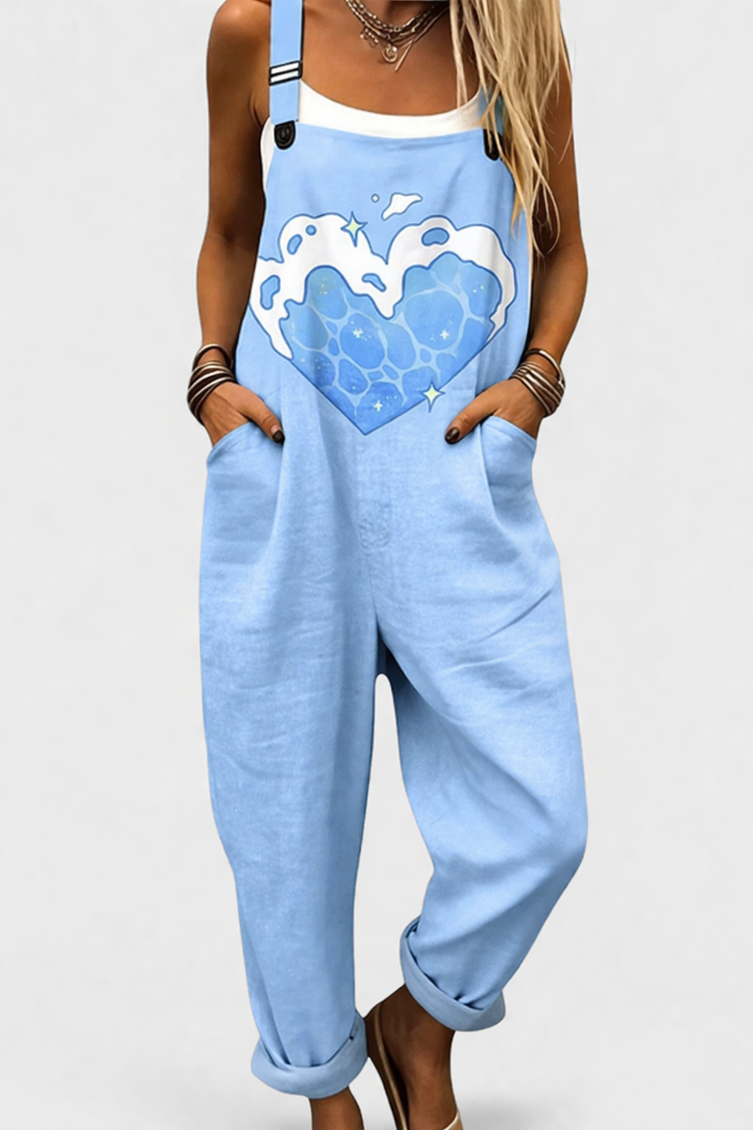 Peto estampado de pierna ancha