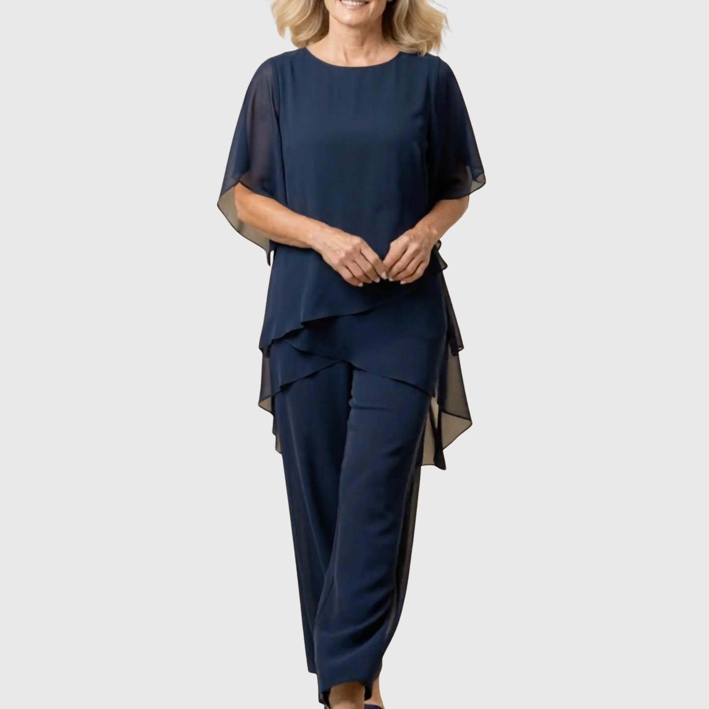 Lindsey™ | Layered Chiffon Palazzo Set