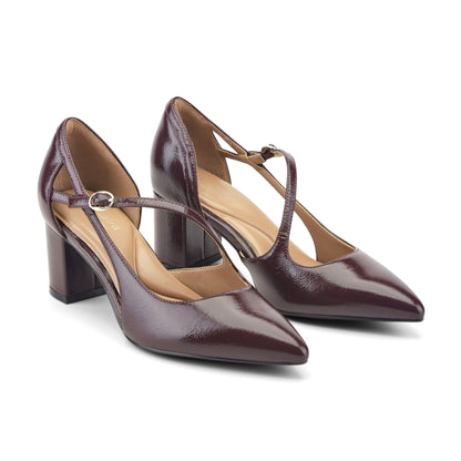Nerina Asymmetrical Block Heel Pumps