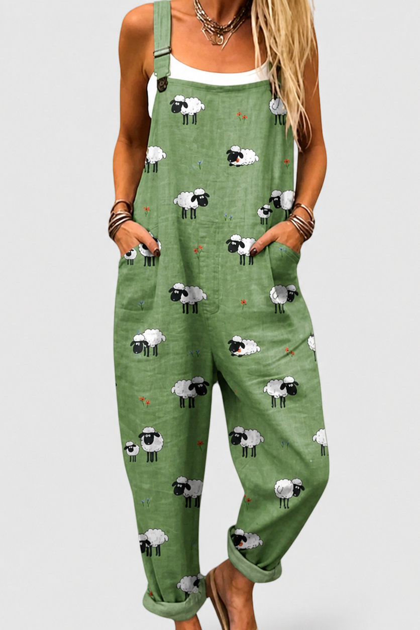 Peto estampado de pierna ancha