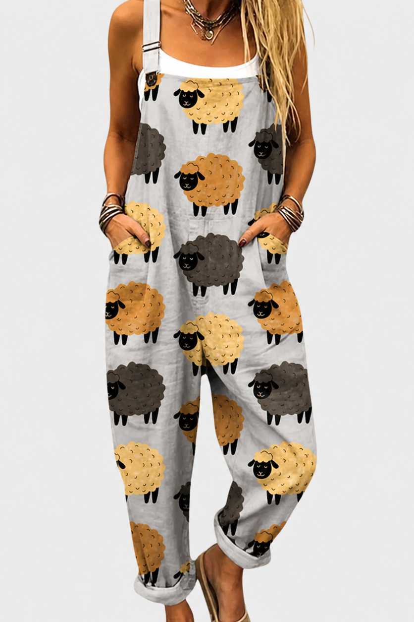 Peto estampado de pierna ancha