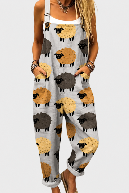 Peto estampado de pierna ancha