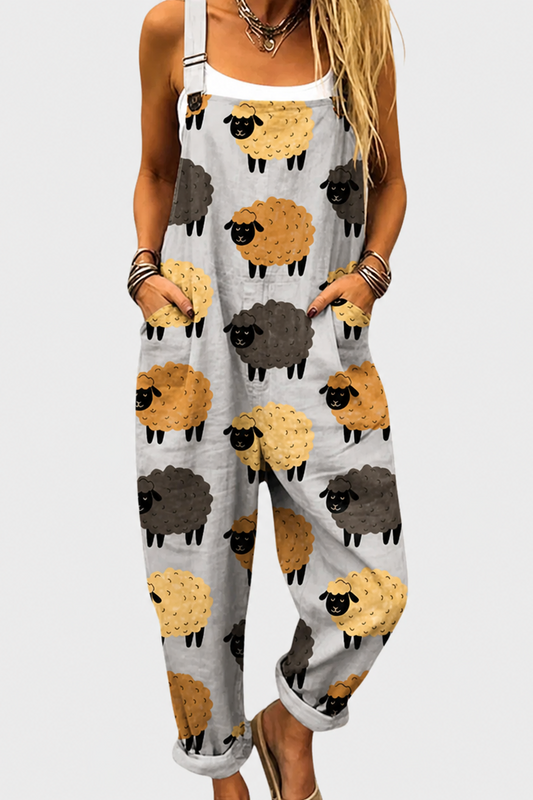 Peto estampado de pierna ancha