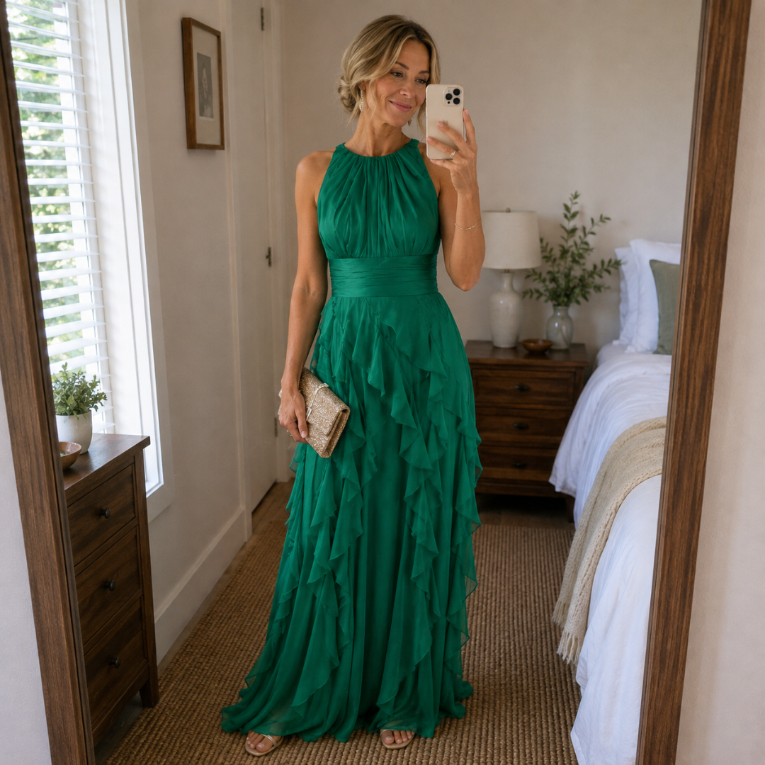 Seraphina™ | Cascading Ruffle Evening Maxi Dress