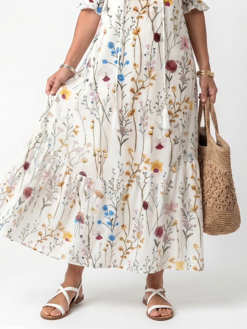 Sylvara™ | Blooming Fields Midi Dress