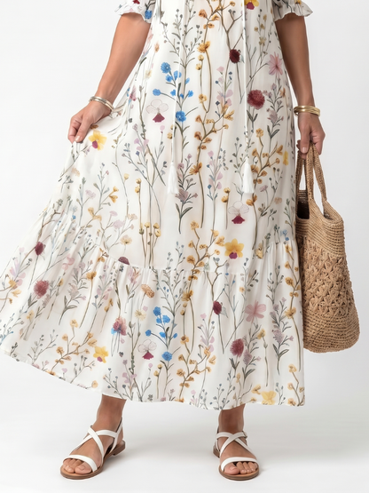 Sylvara™ | Blooming Fields Midi Dress