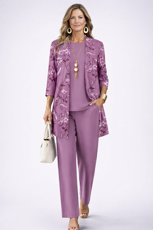 Conjunto de Tres Piezas · Morado de Sira Montero