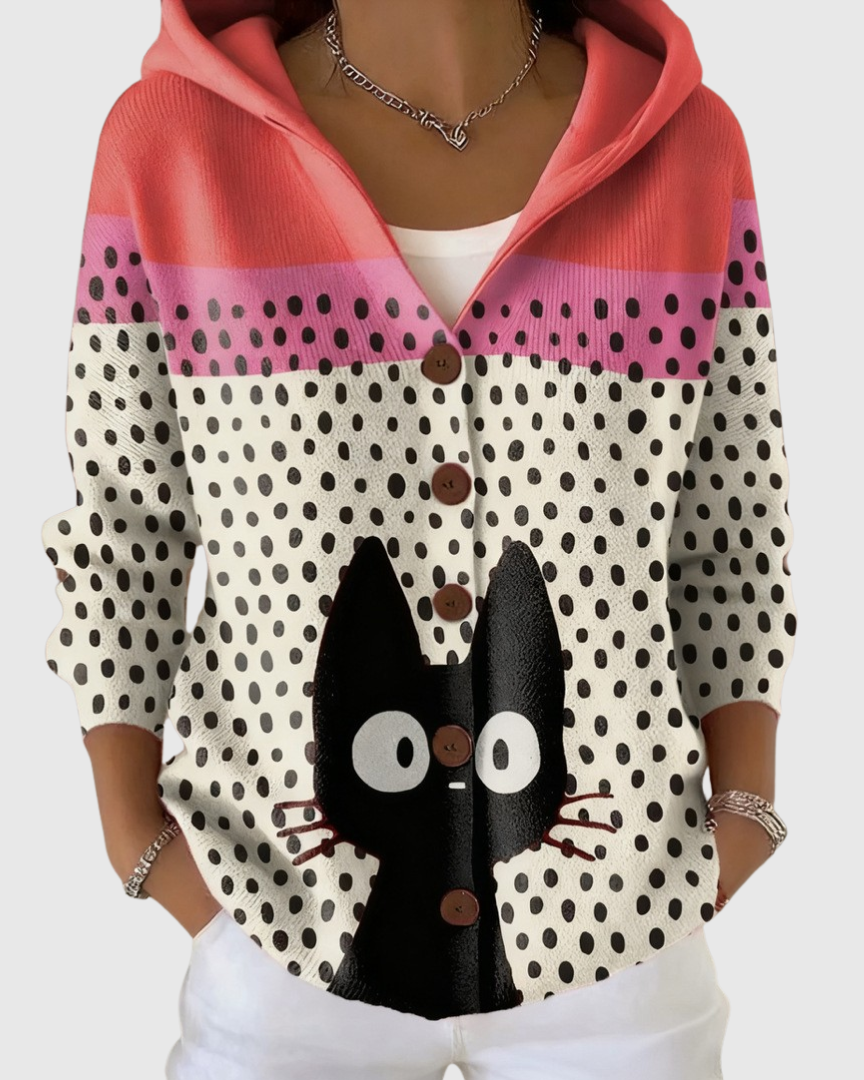 Chaqueta de Punto con Capucha Vega de Sira Montero