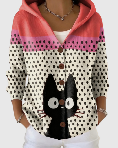 Chaqueta de Punto con Capucha Vega de Sira Montero