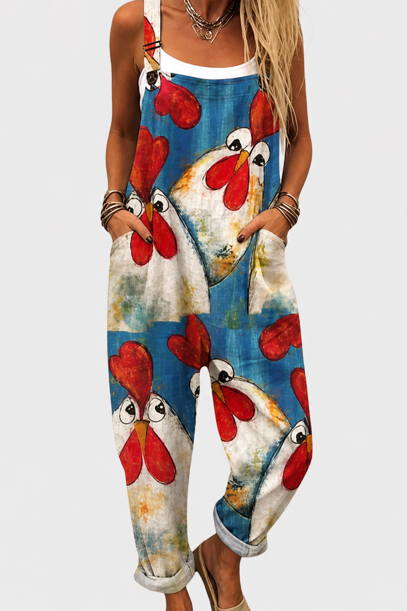 Peto estampado de pierna ancha