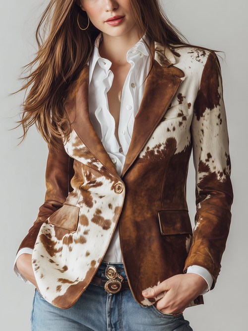 Blazer con Estampado Animal Vintage de Sira Montero