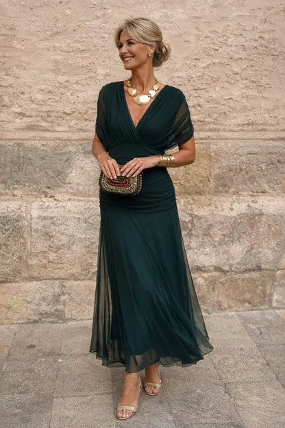 Vestido Plisado de Tejido Ligero de Sira Montero