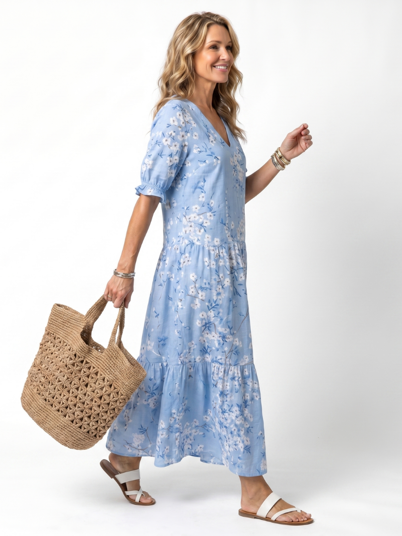 Isolde™ | Wildflower Sky Dress