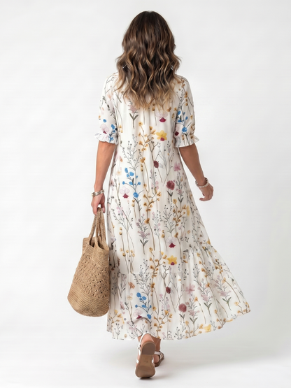 Sylvara™ | Blooming Fields Midi Dress