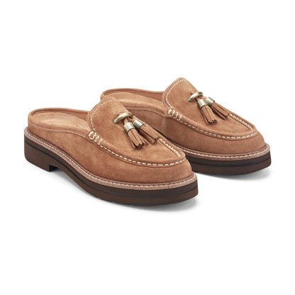 Zarina Tassel Loafer Mules
