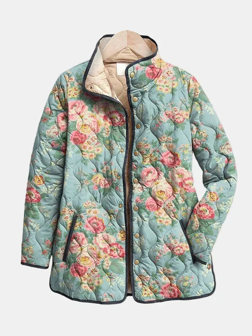 Chaqueta Acolchada Floral Romántica de Sira Montero