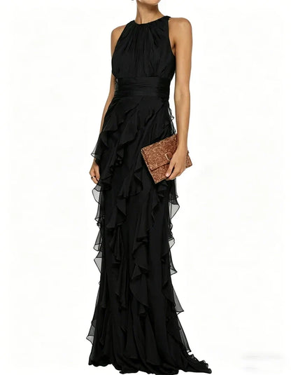 Seraphina™ | Cascading Ruffle Evening Maxi Dress