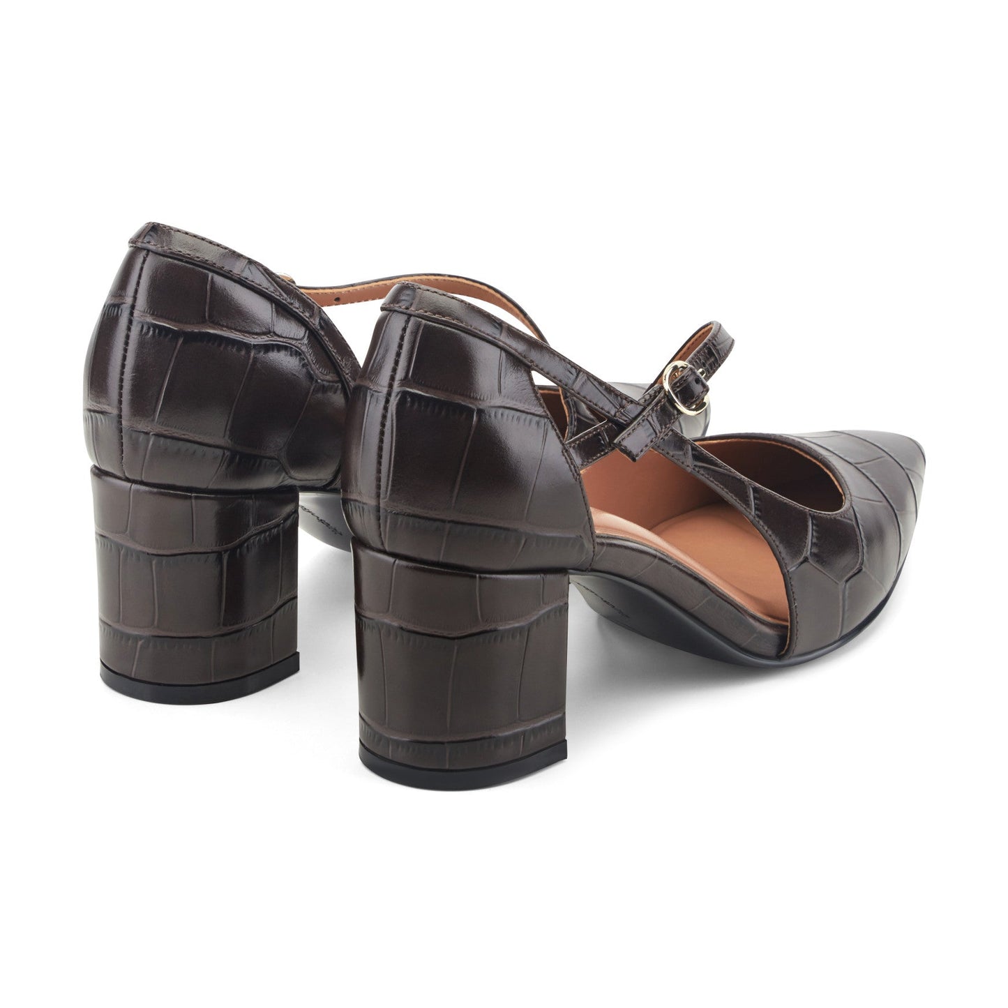 Nerina Asymmetrical Block Heel Pumps