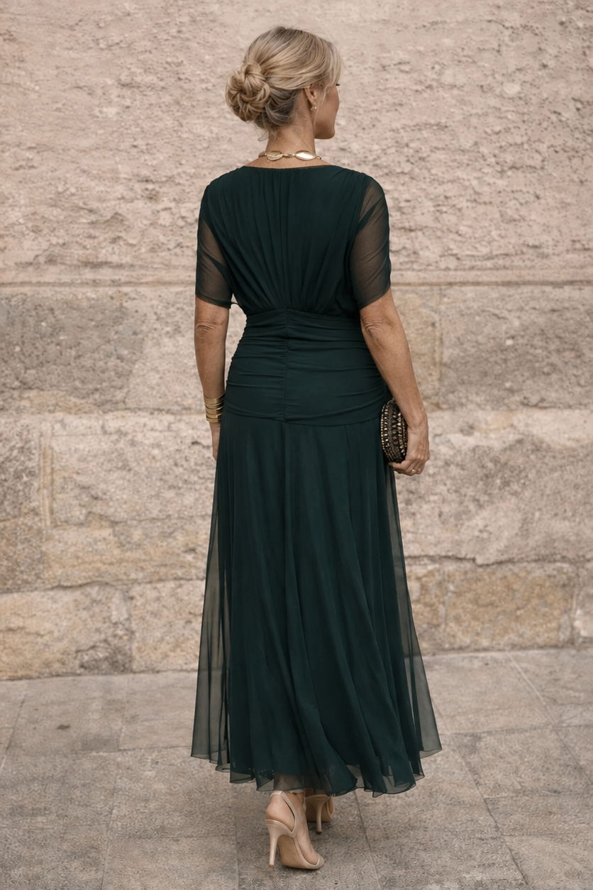 Vestido Plisado de Tejido Ligero de Sira Montero
