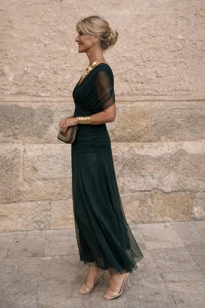 Vestido Plisado de Tejido Ligero de Sira Montero