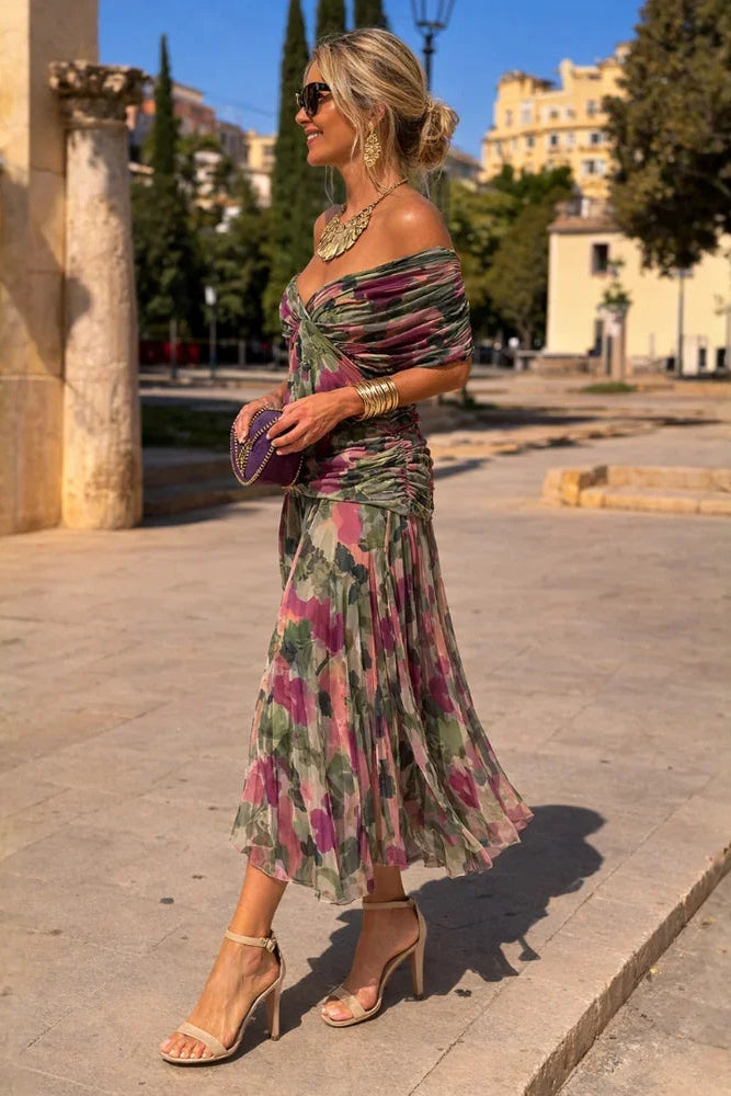 Vestido Plisado de Tejido Ligero de Sira Montero
