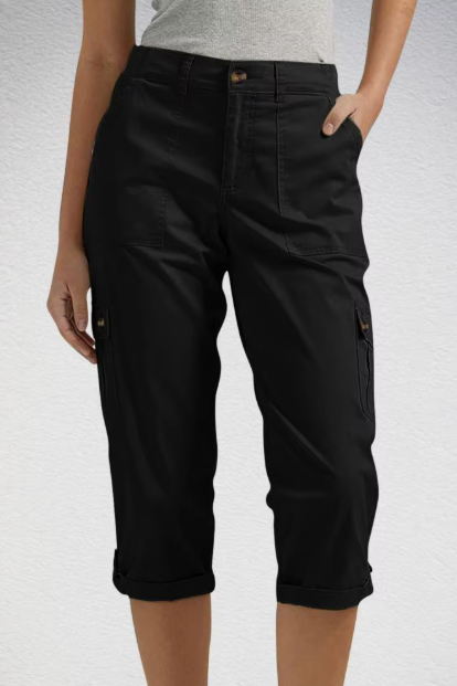 Pantalone capri cargo da donna