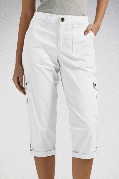 Pantalone capri cargo da donna