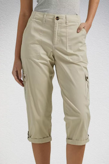 Pantalone capri cargo da donna