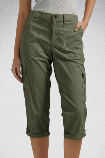 Pantalone capri cargo da donna