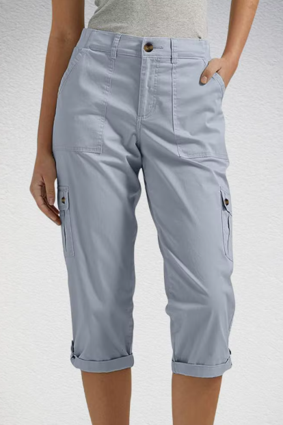 Pantalone capri cargo da donna