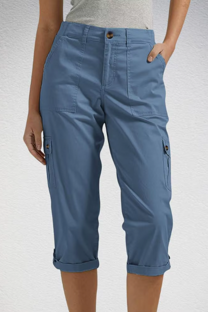 Pantalone capri cargo da donna