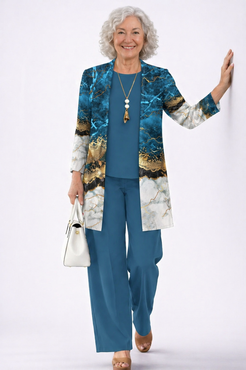 Conjunto de Tres Piezas · Azul de Sira Montero