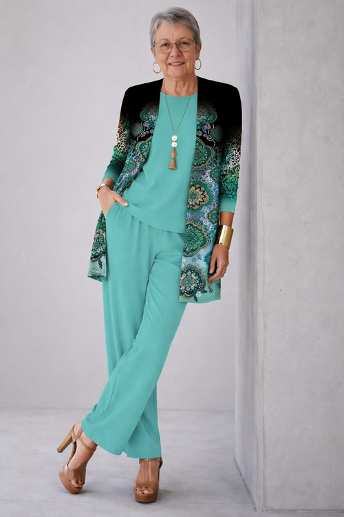 Conjunto de Tres Piezas · Turquesa de Sira Montero