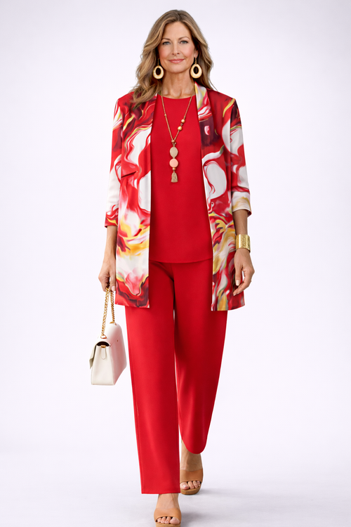 Conjunto de Tres Piezas · Rojo de Sira Montero