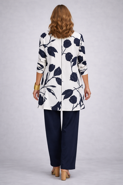 Conjunto de Tres Piezas · Azul y Blanco de Sira Montero