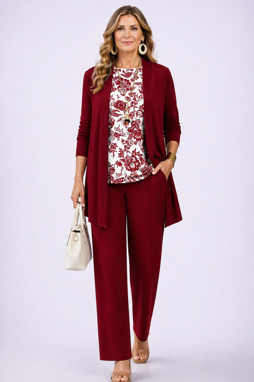 Conjunto de Tres Piezas · Rojo Intenso de Sira Montero