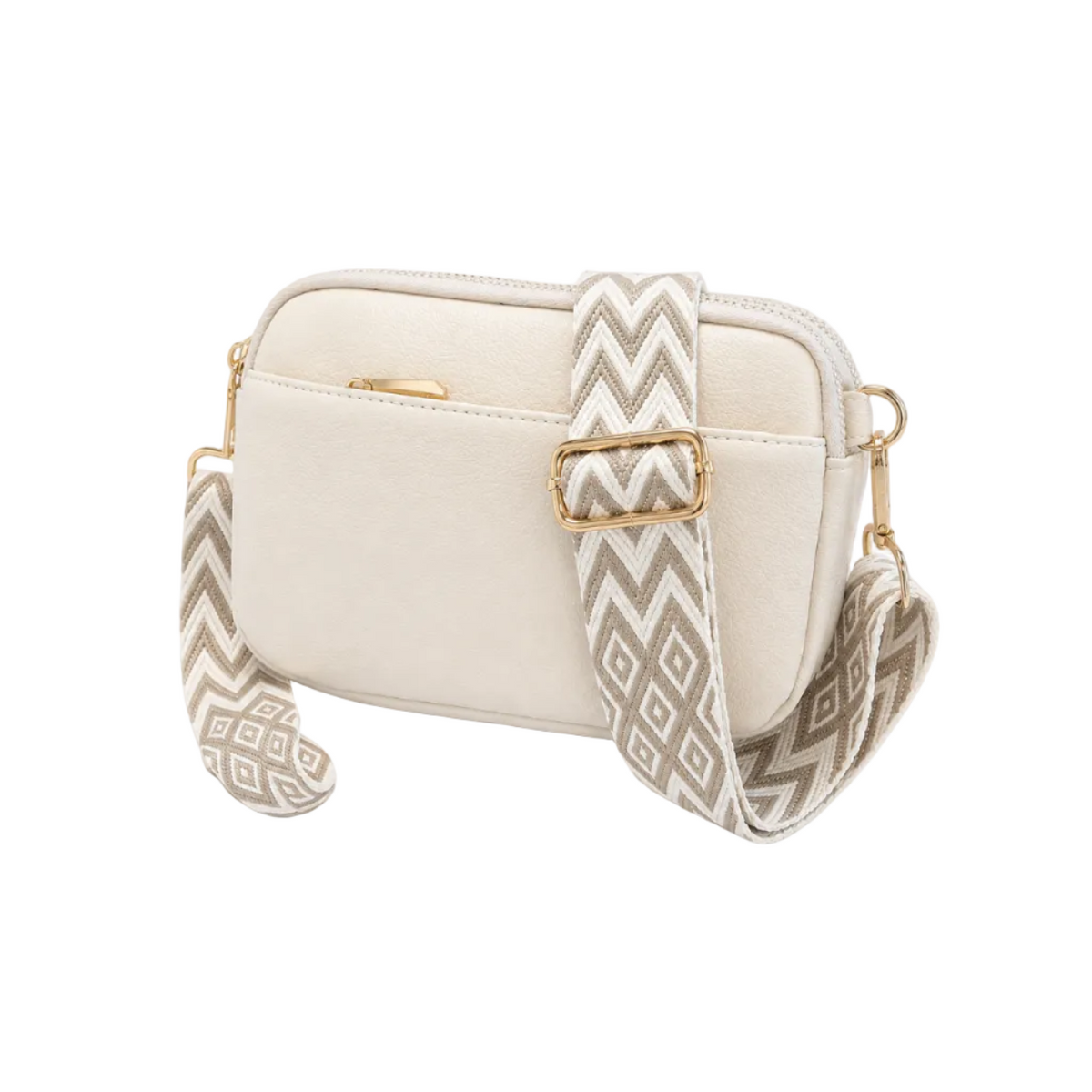 Bolso bandolera estructurado en beige de Sira Montero