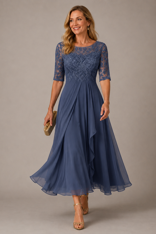 Vestido Midi de Encaje de Sira Montero