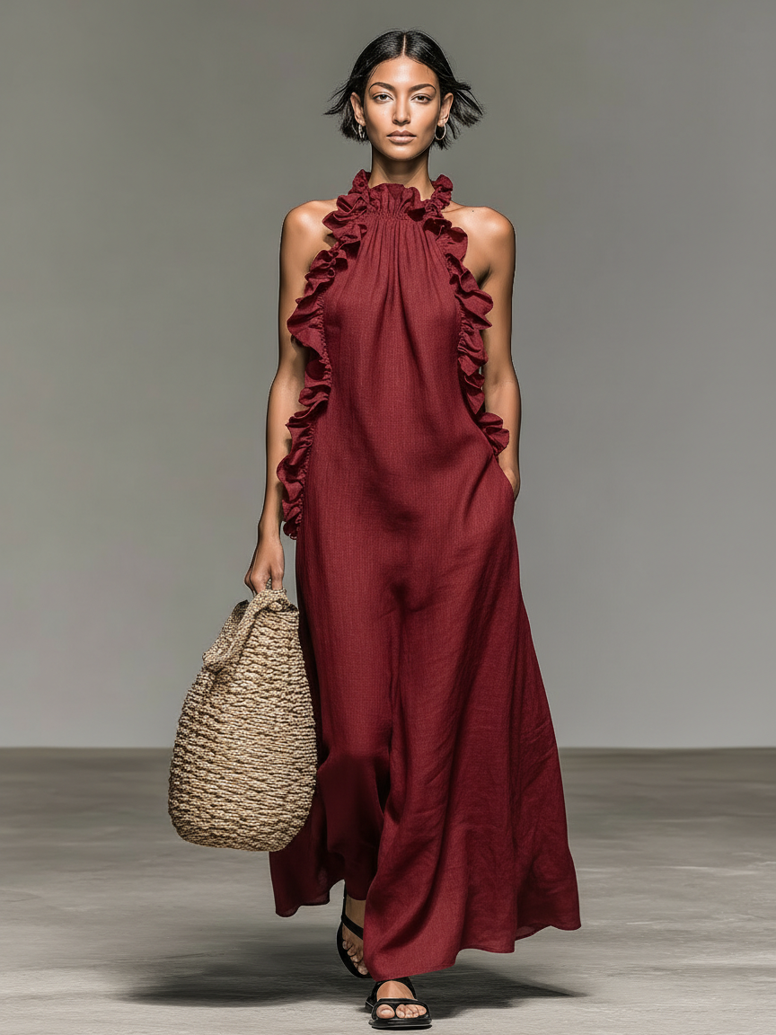 Arabella™ | Soft Ruffle Statement Maxi Dress