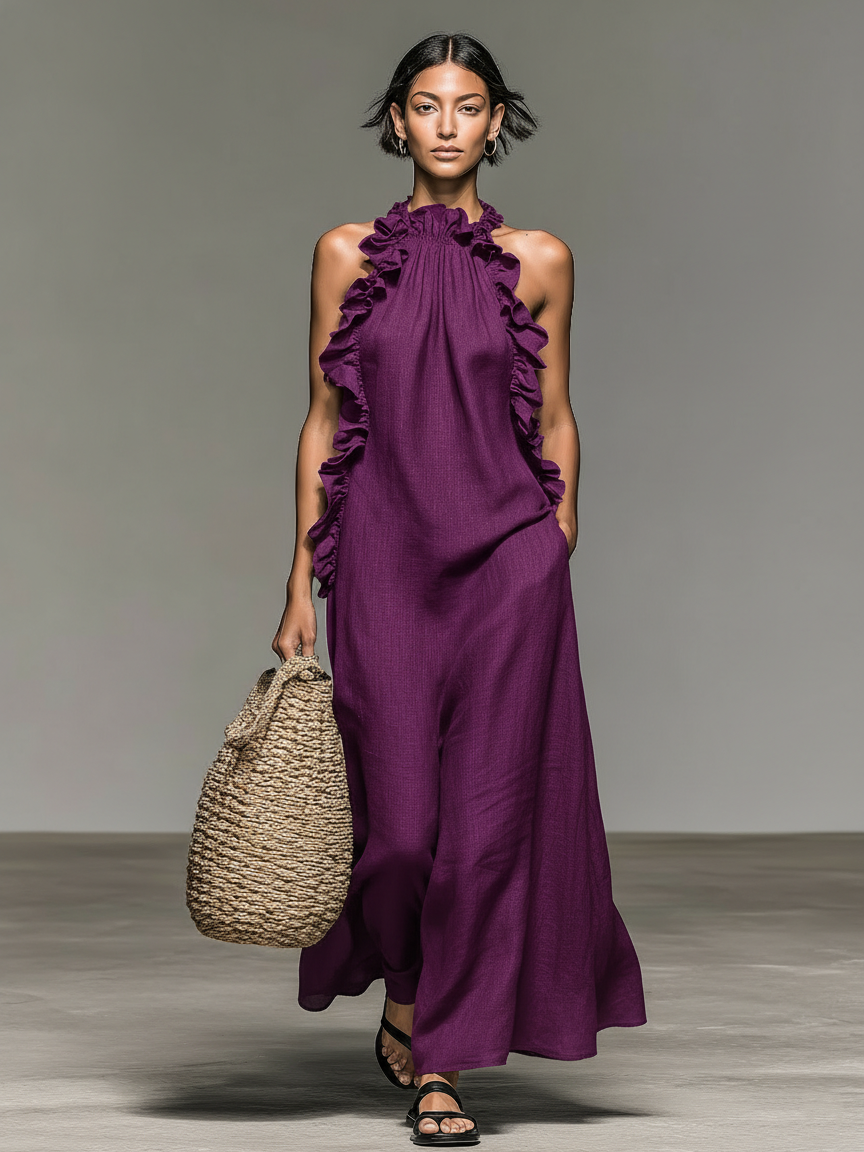 Arabella™ | Soft Ruffle Statement Maxi Dress