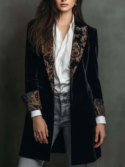 Blazer Entallado con Estampado Barroco de Sira Montero