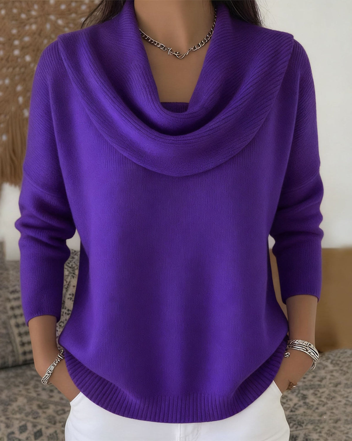 Jersey de Cuello Drapeado de Sira Montero