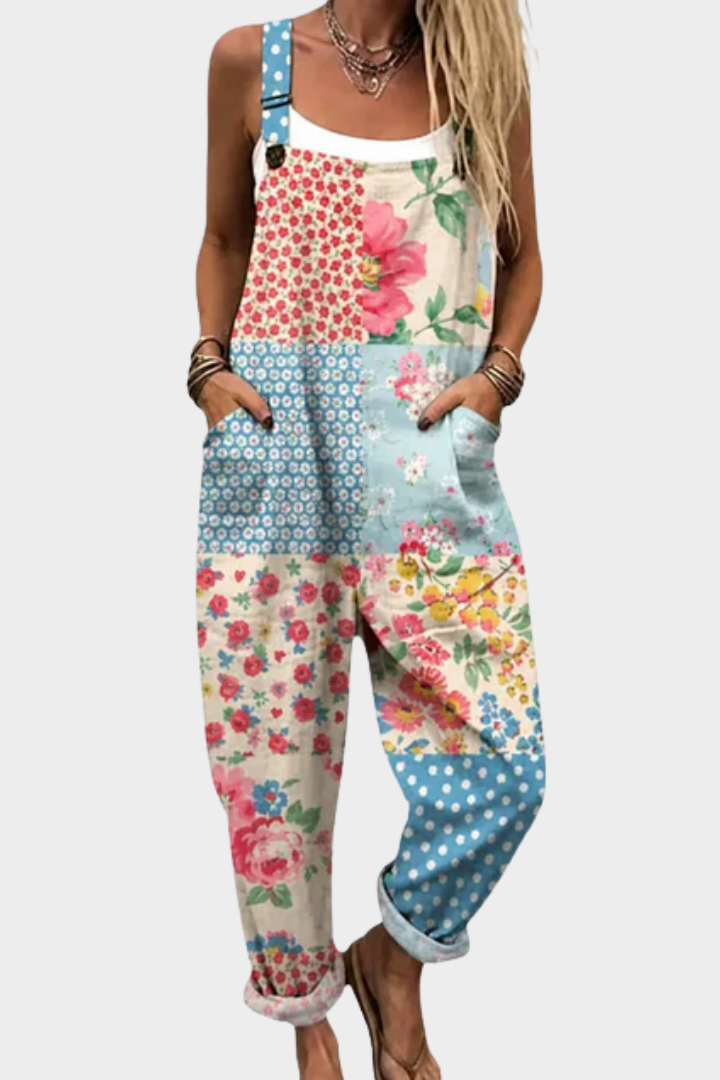 Peto estampado de pierna ancha